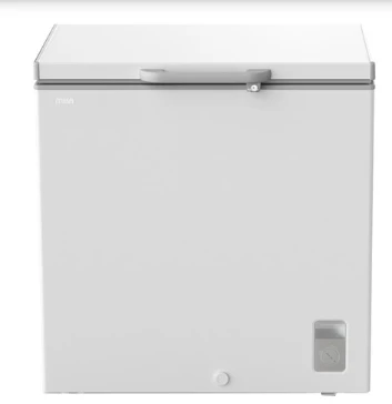 MIKA Chest Freezer, 95L, White Inner, Light Grey