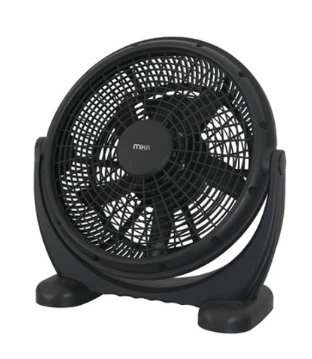 MIKA Box Fan, 16", Turbo, Black