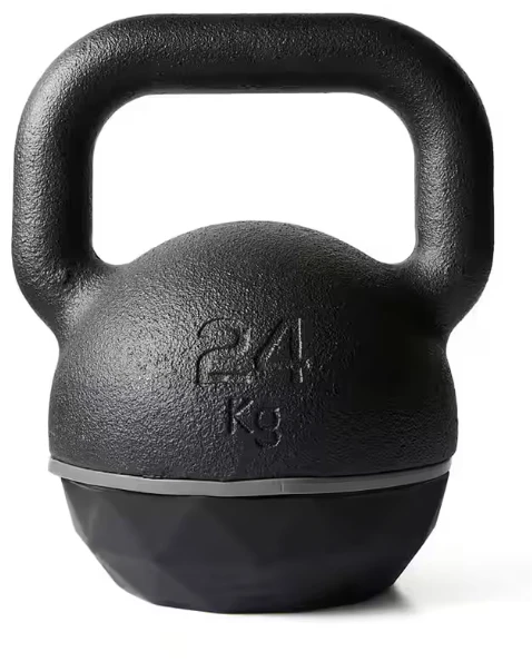 Cast Iron Kettlebell with Rubber Base - 24 kg
