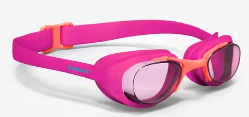 Swimming goggles XBASE - Clear lenses - Kids' size - Pink orange