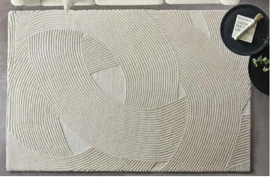 Converse Ivory Rug (Surface: 100% Wool)