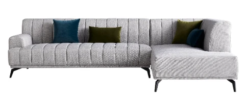 Boulevard Grey L-Shape Sofa Set (2+1)