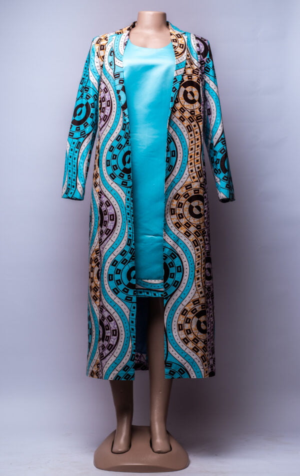 Long Jacket in Chitenge with Dress