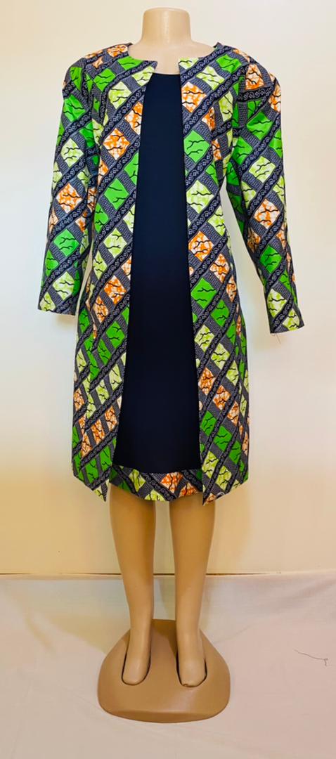 Green Chitenge Jacket with Dress