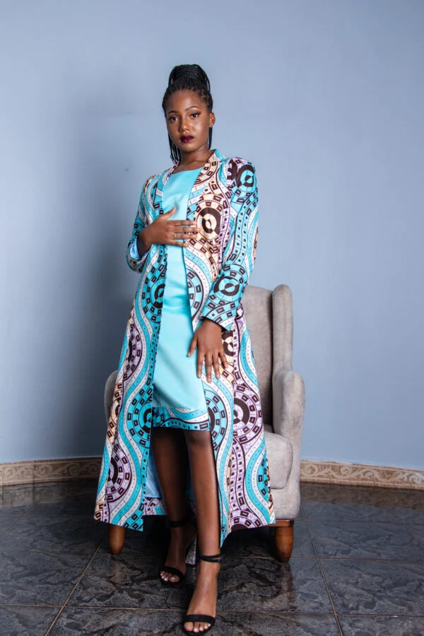 Long Jacket In Chitenge With Dress 2024