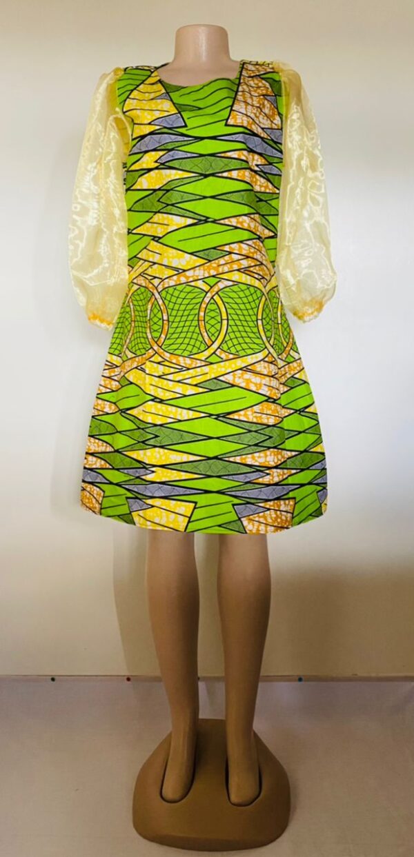 Green African Wax Dress